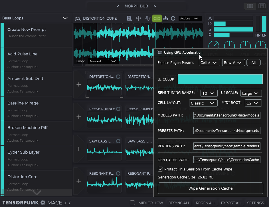 Mace Software Interface MACE – Generative Diffusion Sampler - Tensorpunk